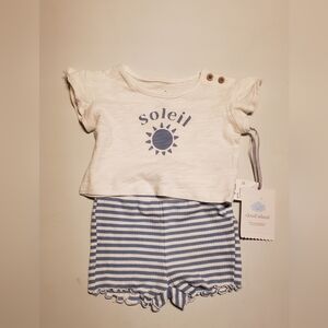 Cloud Island White and Blue Kids Matching Set